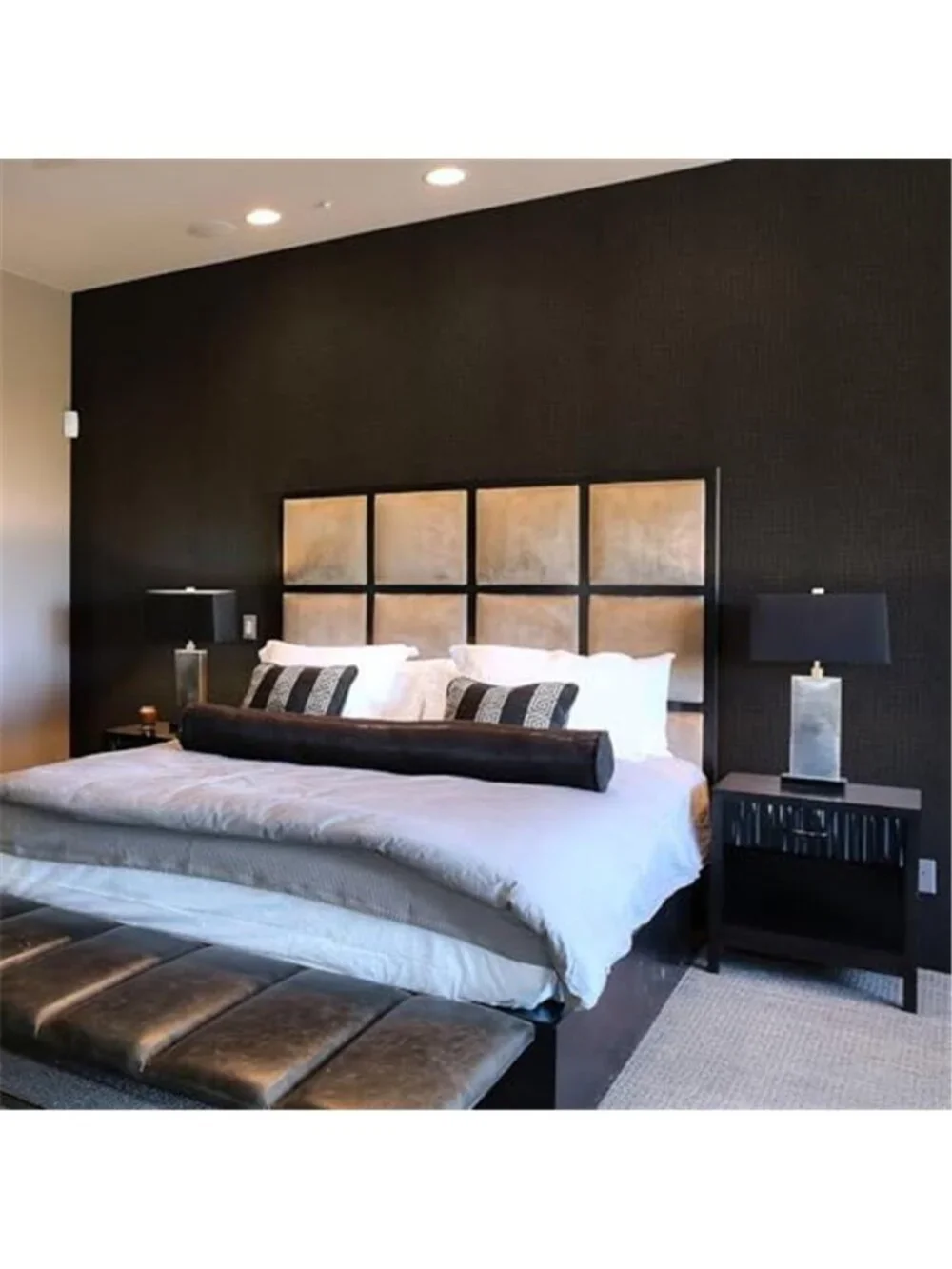 Black Peel Stick Wallpaper Crocodile Textured Vinyl Contact Paper Removable